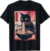 NeotoBatAO Кошка Рамен Лапша Японский Каваи Аниме Рамен Кошка Мужчины Жить Футболка
