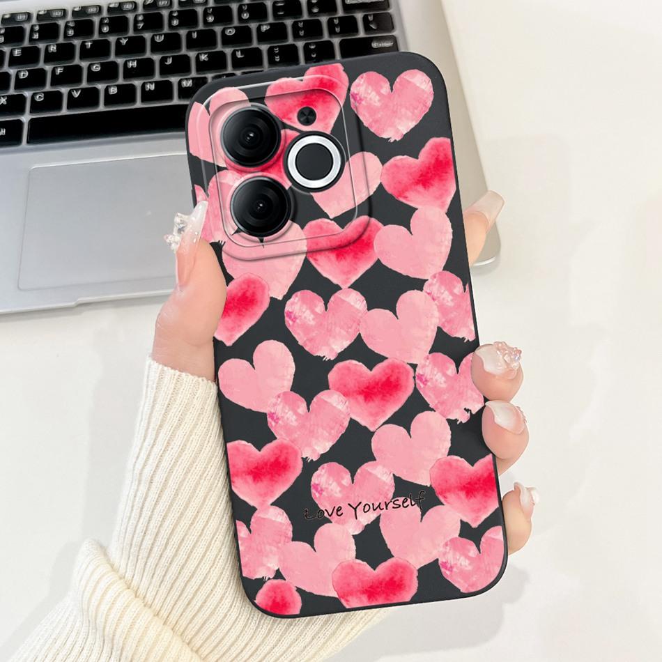 For Itel A80 Beautiful Bow Rose Painting Phone Case For Itel A80 A671L A671LC Shockproof Soft Silicone Cases