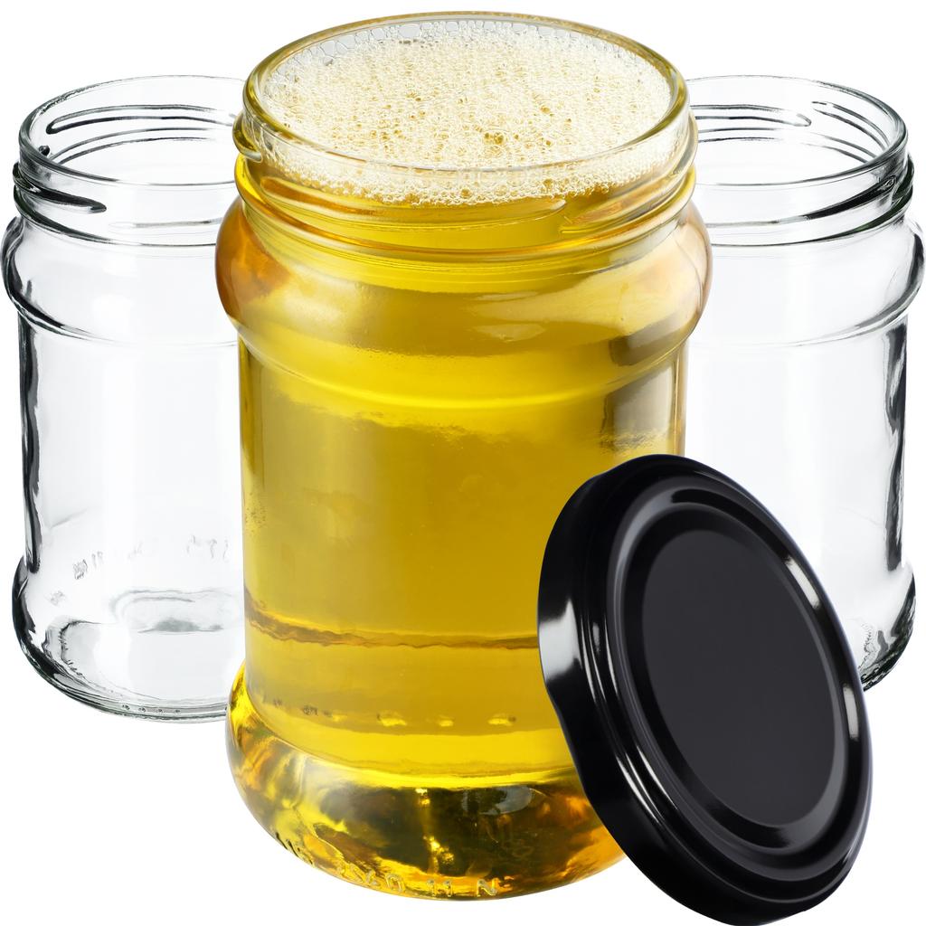 KADAX Seno Preserve Jars 315ml 10pcs 66mm + Lids "Red Peas"