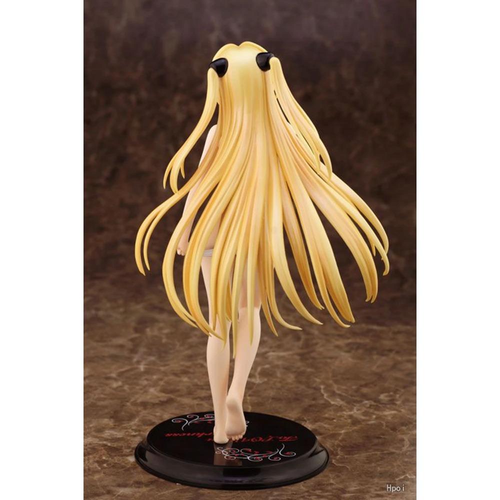 23.5CM Аниме To LOVEru Darkness Конджики но Ями 1/7 Фигурка Белый купальник версия Стоящая модель Игрушка Кукла Фигурка Действия ПВХ