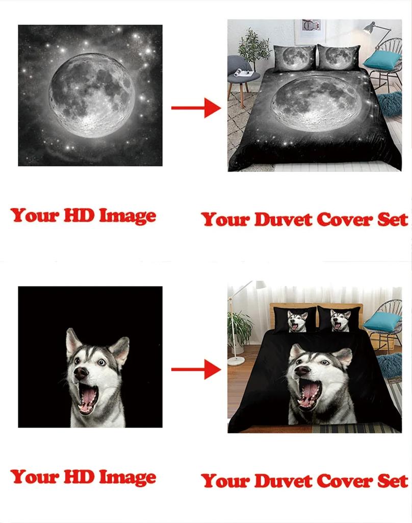 Рождественский плед с оленями, комплект пододеяльника, дышащий полиэстер, машинная стирка - идеально подходит для всех сезонов