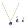 WESTISLAND Crystal Pearl Necklace and Earrings Set 14K_WI8182233