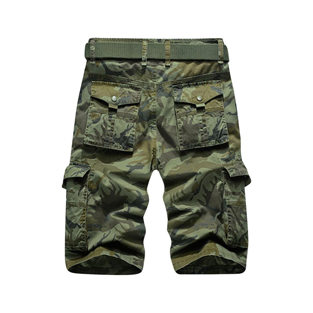 Мужские винтажные шорты карго свободного кроя с несколькими карманами
