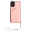 For Samsung Galaxy A05 4G Case Card Holder Kickstand Skin-Touch Phone Cover with Wrist Strap