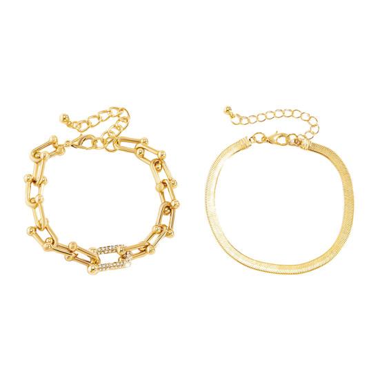 U-образные браслеты для женщин, панк-металл, браслет в форме змеиной кости, модный циркон