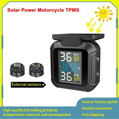 Солнечная Мотоциклетная TPMS Система Контроля Давления в Шинах Водонепроницаемый IPX7 Дисплей
