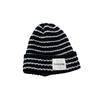 Women's Autumn and Winter Vintage Striped Knit Hat, Large Head Circumference, Face Slimming, Warm Ear Protection, Knitted Cold Weather Hat