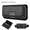 HAWEEL 6.1-6.8 Inch Nylon Cloth Phone Belt Clip Horizontal Carrying Pouch with Card Slot (Black)