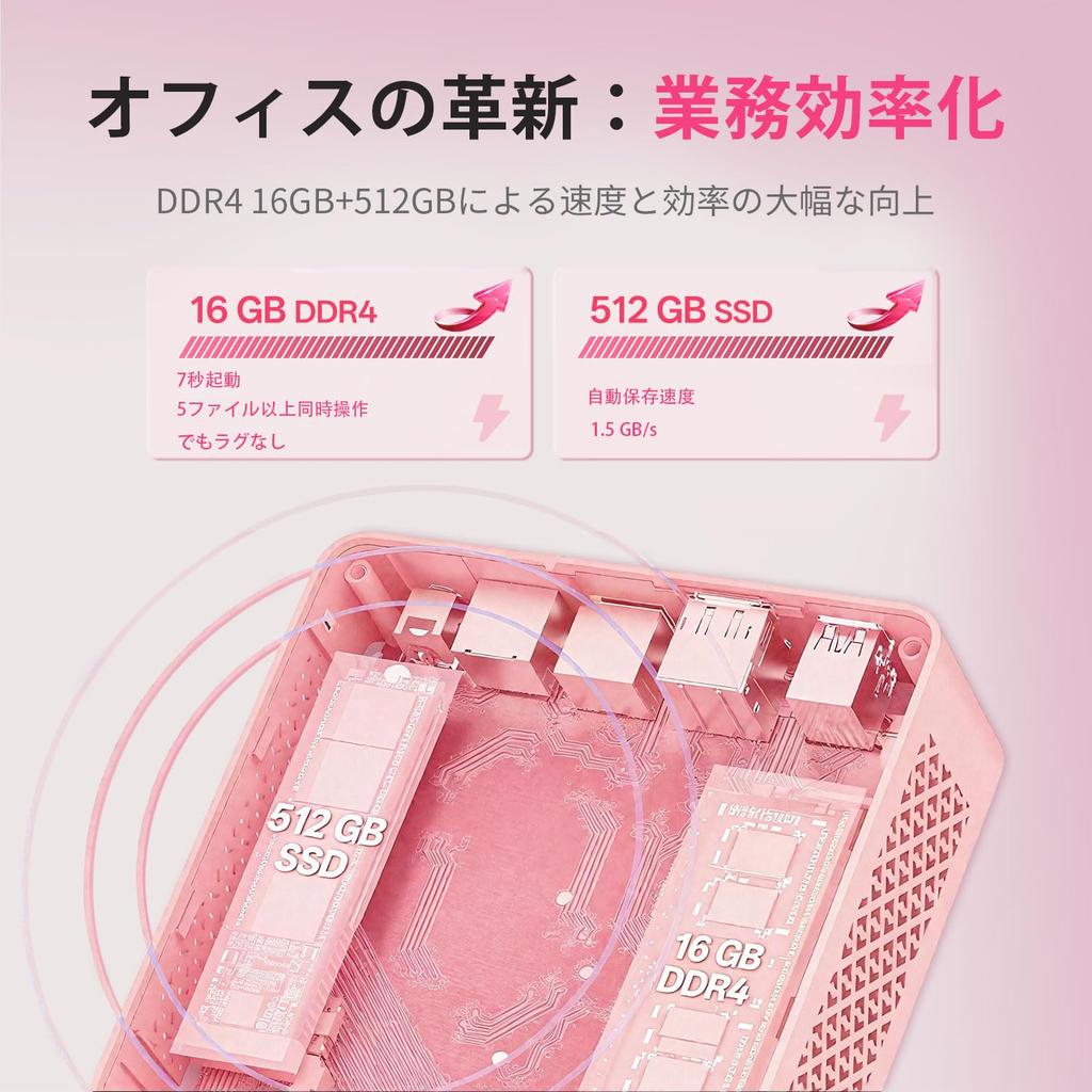 Fsjun Mini PC with 2024 Office Windows 11 Alder Lake N150 Intel Desktop PC with 4K Dual Display Fanless and Quiet VESA Mount Dual Display 4 4 DDR4 &