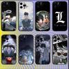 Чехол для телефона L Lawliet D-Death N-NoteS для iPhone 16,15,14,13,12,11,Pro,X,XS,Max,XR,Plus,Mini Мягкий черный чехол