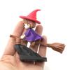 Witch Broomstick Dashboard Drift Ornaments Motion Activated Fun Drift Turn Car Dashboard Decor Mini Dynamic Interactive Automobile Interior
