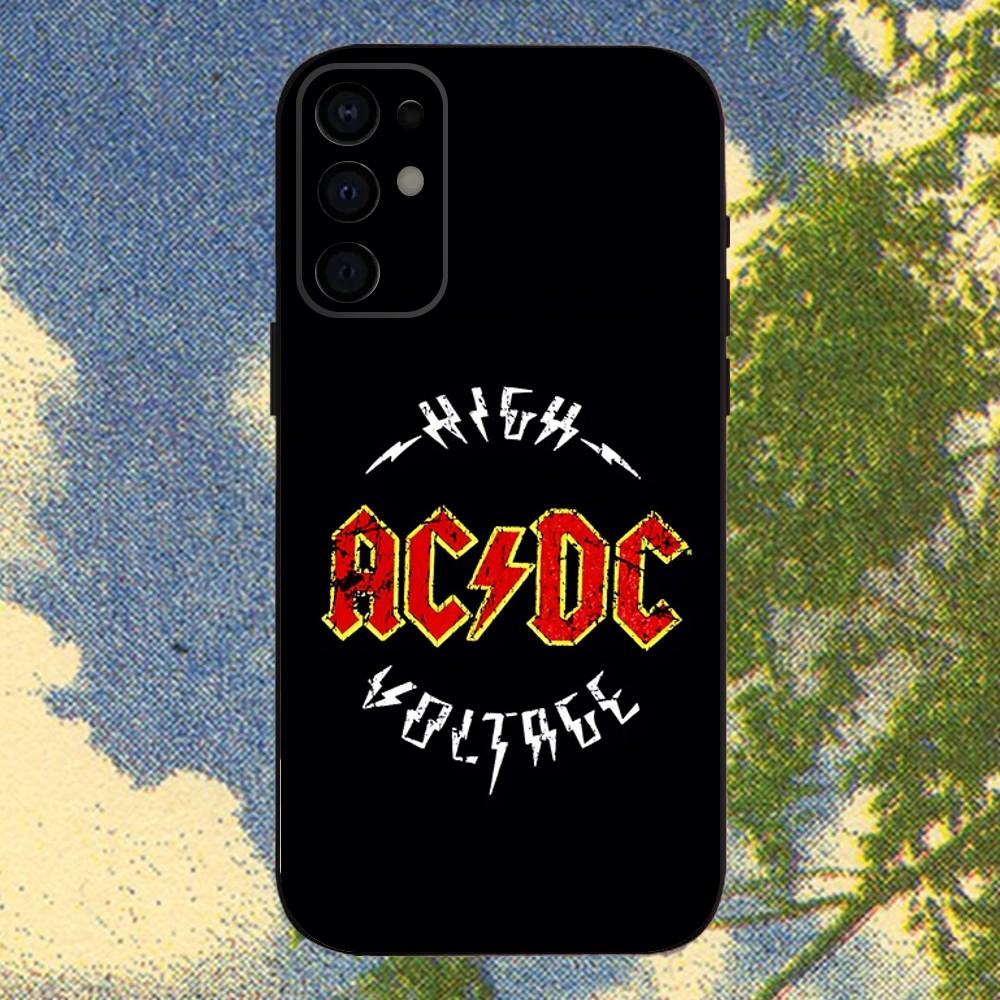 A-AC ROCK D-DC Band1 Phone Case For Samsung S25,S24,S21,S22,S23,S30,Ultra,S20,Plus,Fe,Lite,Note,10,9,5G Black Cover