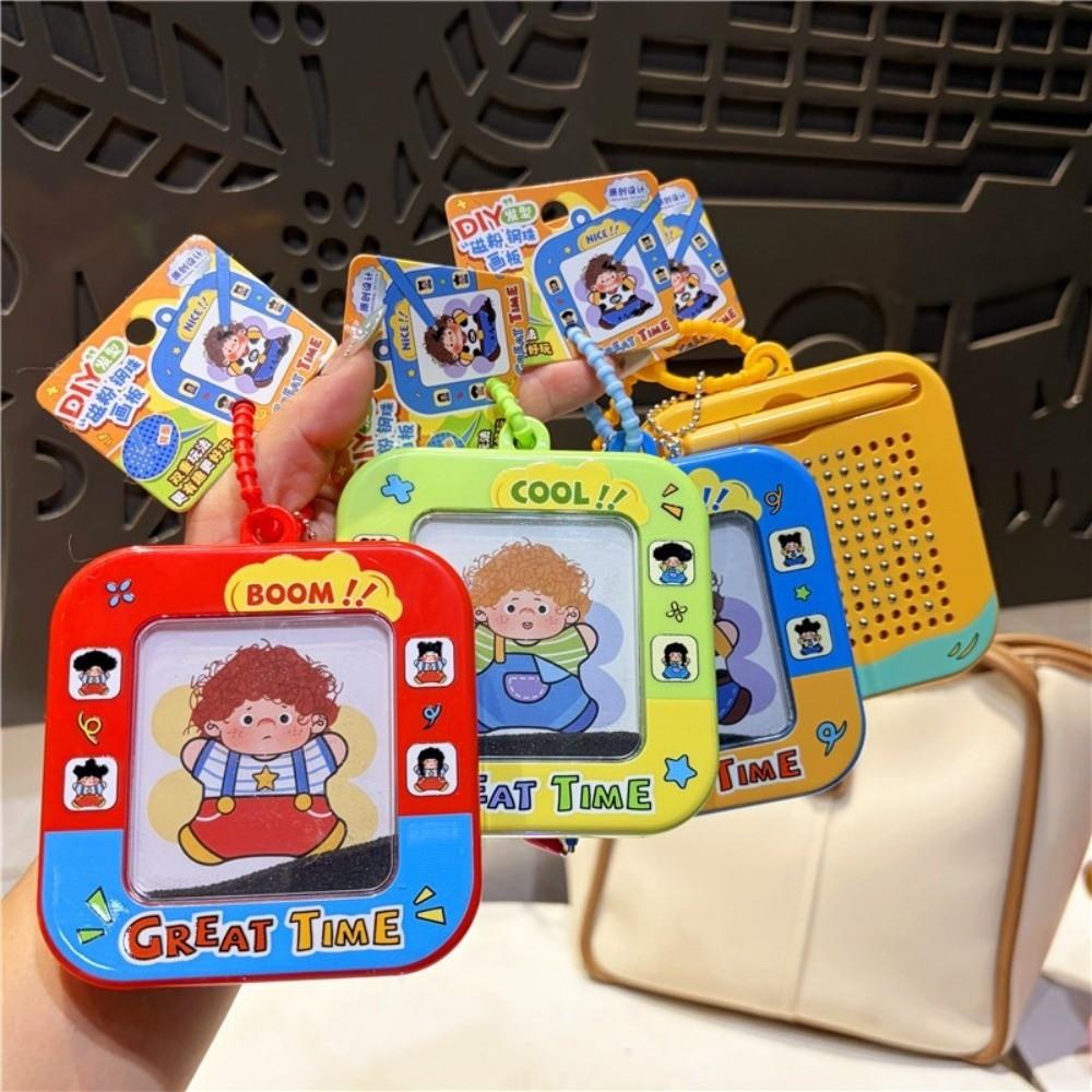 Magnetic Powder Magnetic Bead Board DIY Magnetic Doodle Board Mini Drawing Pad Keychain Decoration