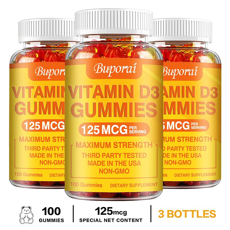 Vitamin D3 gummies, support immunity, nutritional supplement, suitable for both men and women.