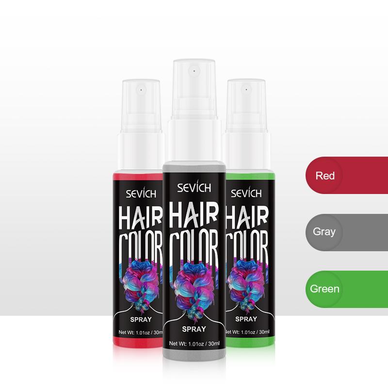 SEVICH 3 бутылки/компл. спрей для краски для волос, мгновенная краска для волос, средство для укладки волос, 30 мл, временная краска для волос, цвет, модный косметический макияж