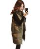 TASOGARA Down Perfect for Fall and Winter Women's Vest, Long, Padded, Lightweight, Hooded, (JP, Alphabet, M, Green)