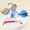 Girls Boys Cute Flower Cartoon Sunglasses Outdoor Sun Protection Children Lovely Vintage Sun Glasses Kids Trendy Sunshade Mirror