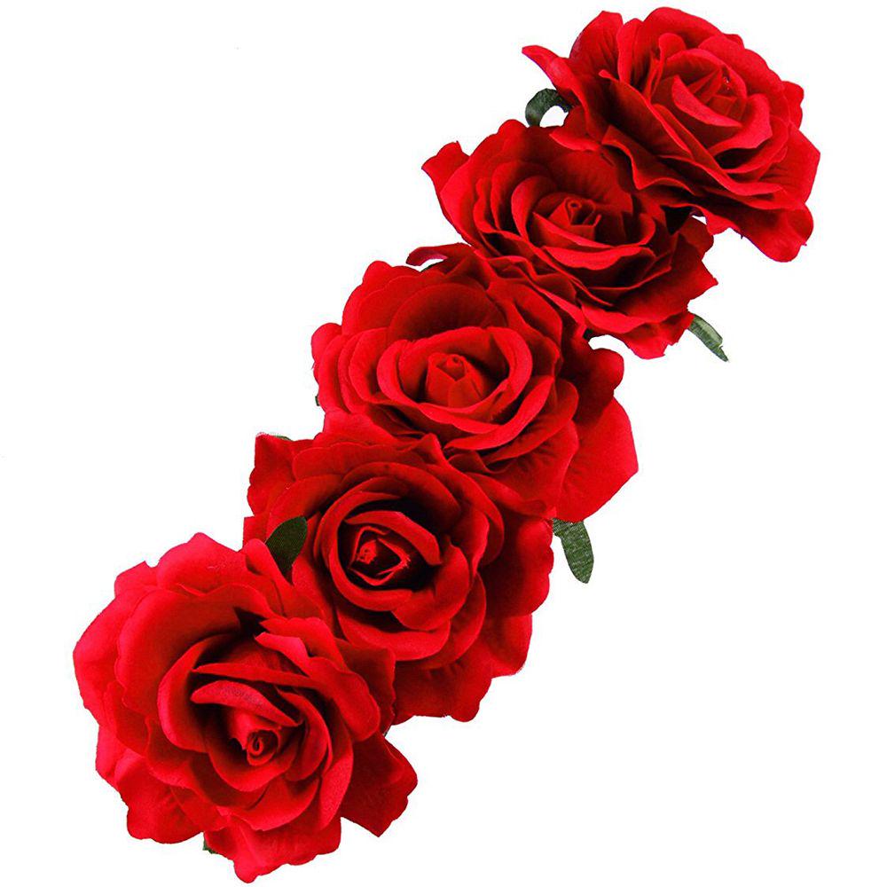 Hair Accessories Hair Wreaths Wedding Headwear Floral Crown Rose Flower Headbands Hair Garland