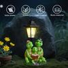 Garden Statue Ornament Solar Powered Light Craft Figurine Decorative Lighting for Indoor Outdoor