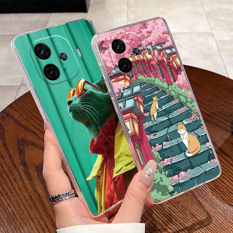 Cases For Vivo IQOO Z9 Turbo Turbo+ Shell Capa Clear Silicone Jelly Soft TPU Back Cover For IQOO Neo 10R Vivo Y200 GT Phone Case