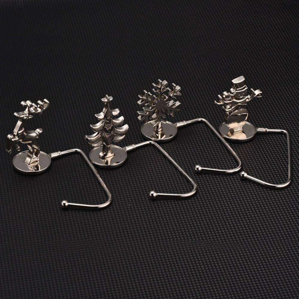 Stockings Clip Christmas Sock Hook Elk Snowflakes Snowman Shaped Desk Side Hook  New Year
