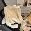 2KWEIRD Осень Новая Вязаная Куртка-Свитер Вышивка Женская Короткая Шерстяная Верхняя Одежда Приталенный Вязаный Кардиган Кашемир Сладкий Трикотаж