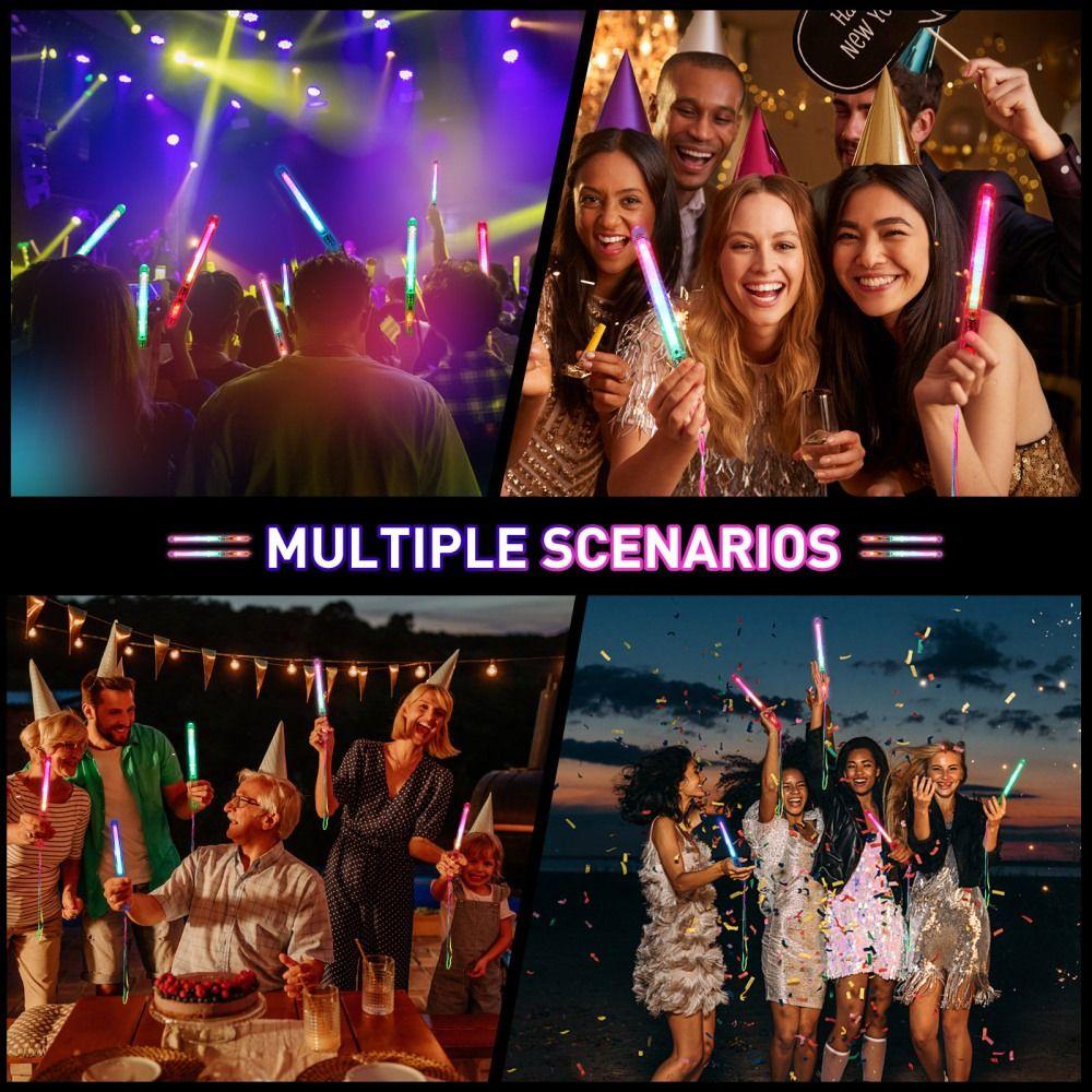 Flash Stick Flashing LED Stick Light Up Wands With Lanyards Glowing Cheer Wands Flashing LED Wand