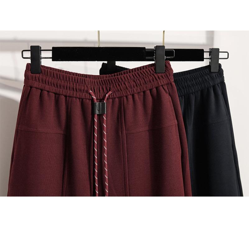 DIMANAF 2025 Осень Зима Женские Брюки Большого Размера Повседневные Женские Длинные Брюки Свободные Штаны Толстый Флис