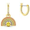 Swarovski Crystal Sparkling Dance Rainbow Pierced Earrings Gold Tone Plated 5537494