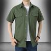 Летняя повседневная рубашка с короткими рукавами Tide Big Yards Loose Men's Military Uniform Shirt Men Thin Section Comfortable and Durable Men's Tops