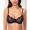 Women Sexy Lace Jacquard Bra Underwired See Through Bra