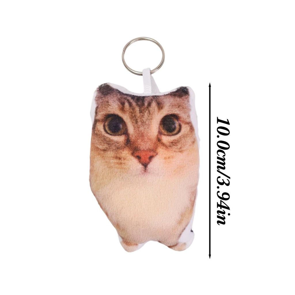 Banana Cat Emoji Bag Fabric Doll Keychains Pendant Abstract and Funny Plush Doll Personalized Pendant