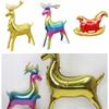 Алюминиевая пленка Рождественские сани Воздушный шар Олень Лось Алюминиевая пленка Воздушный шар для детей