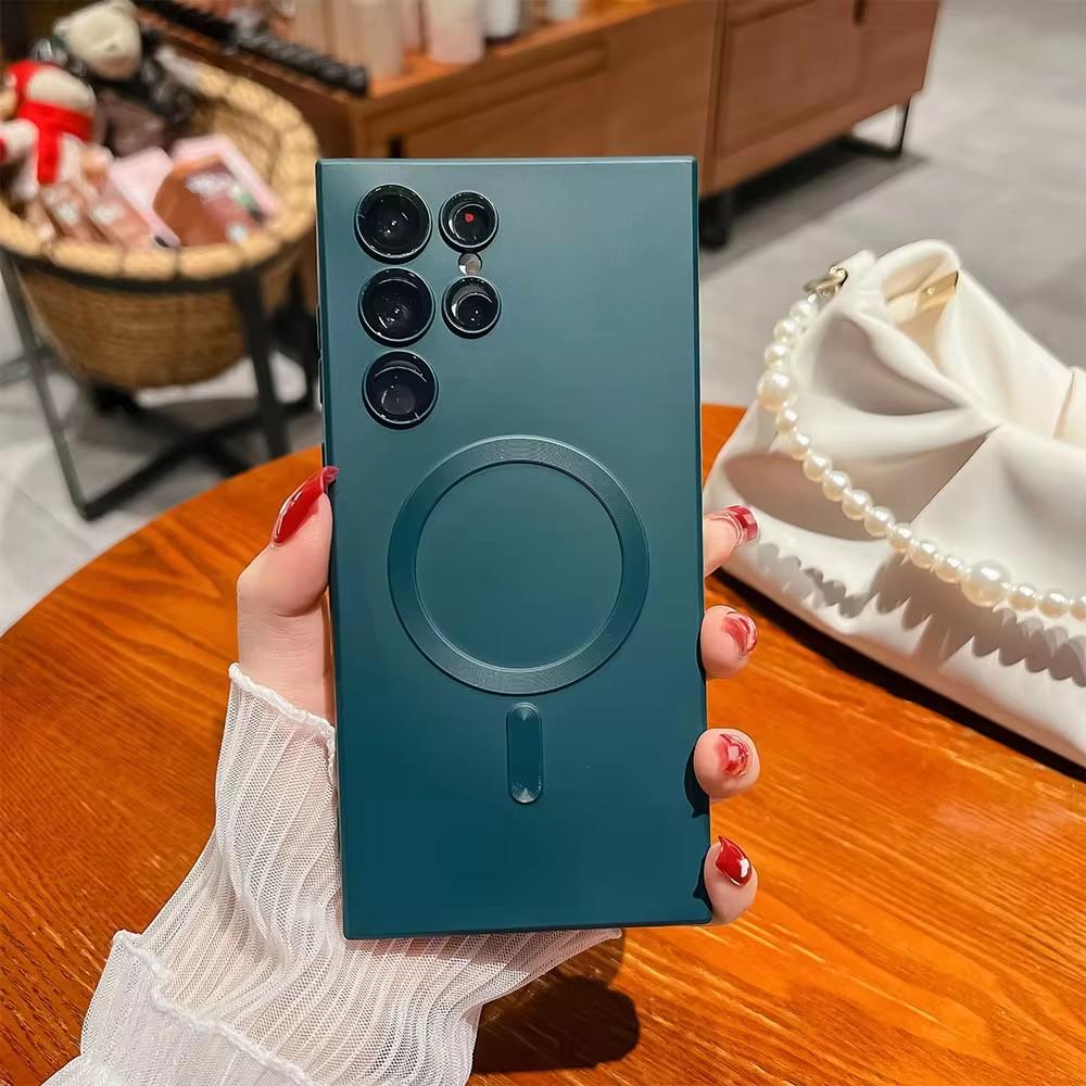 Беспроводная зарядка для Samsung Galaxy S25 S24 Ultra S23 S22 S21 S20 Plus FE Чехол Magsafe Allround Camera Back Cover Capa