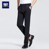 Мужские эластичные брюки прямого кроя в стиле business casual