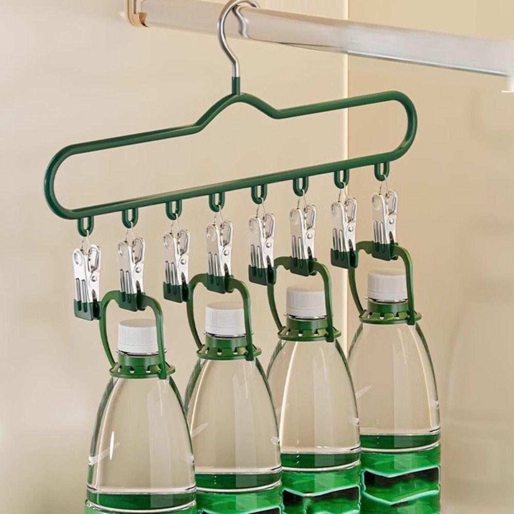 Windproof Clothes Drying Rack 8 Clips Hat Rack New Clothes Hanger  for Home Dormitory