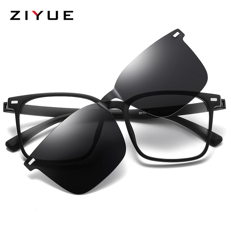 Модные поляризованные солнцезащитные очки-клипсы, оправа TR90, готовы для установки линз по рецепту, защита от УФ-лучей