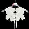 1pc Sexy Lace Fake Collar Shirt Shawl Flower Crochet Neckline Collars Women Detachable Collar Half Shirt Faux Collar Lace Fabric
