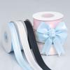 Elegant Solid Color Ribbed Edge Satin Ribbon Baking Cake Ribbon Holiday Gift Flower Bouquet Packaging Decorative Ties Ribbon Home Decoration