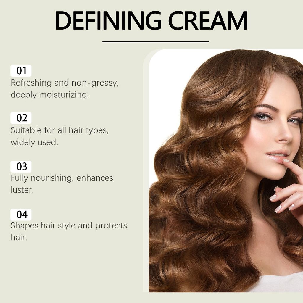 Крем для ухода и укладки вьющихся волос Curly Hair Cream обеспечивает гладкость, что делает его подходящим для прямых и вьющихся волос.