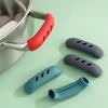 Silicone Pot Handle Cover, Heat Insulation Auxiliary Handle Bracket, Jacket, Kitchen Small Tool Practical for Home Use