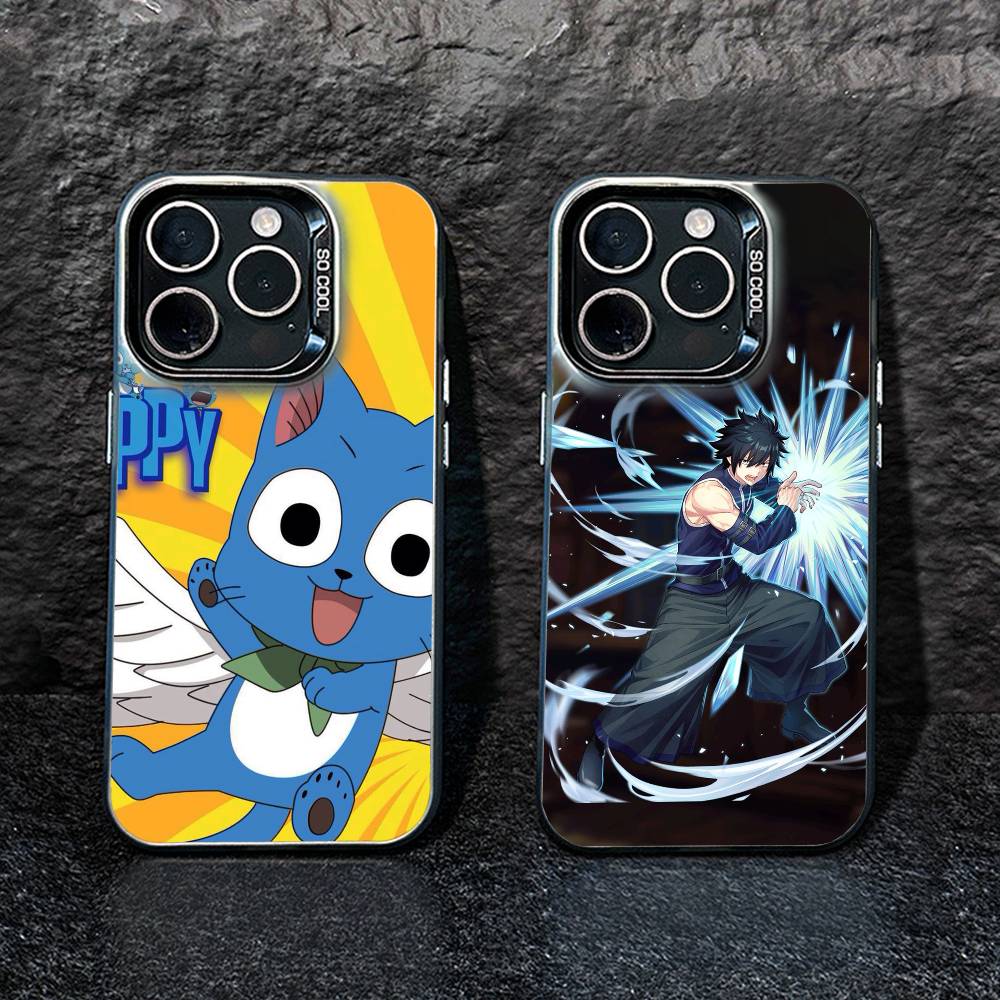 ЧЕХОЛ ДЛЯ ТЕЛЕФОНА ANIME F-FAIRY TAIL Для IPhone 16 17 15 14 12 13 Pro Max Черный Цвет Ударопрочный Чехол