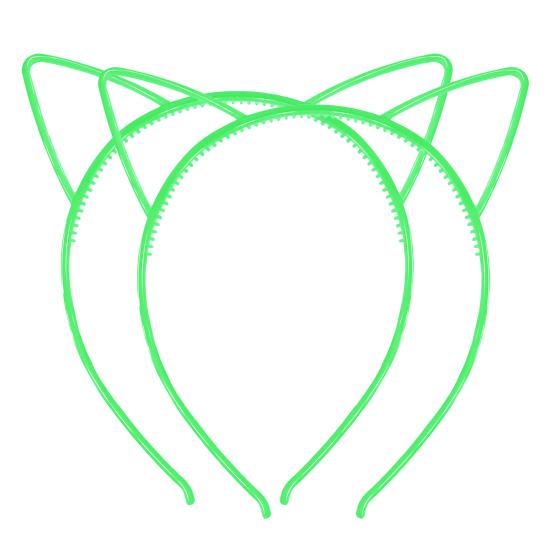 1 пара, детская пластиковая повязка на голову из смолы, светящаяся в темноте обруч для волос с кошачьими ушками, аксессуары для волос для дня рождения, косплея