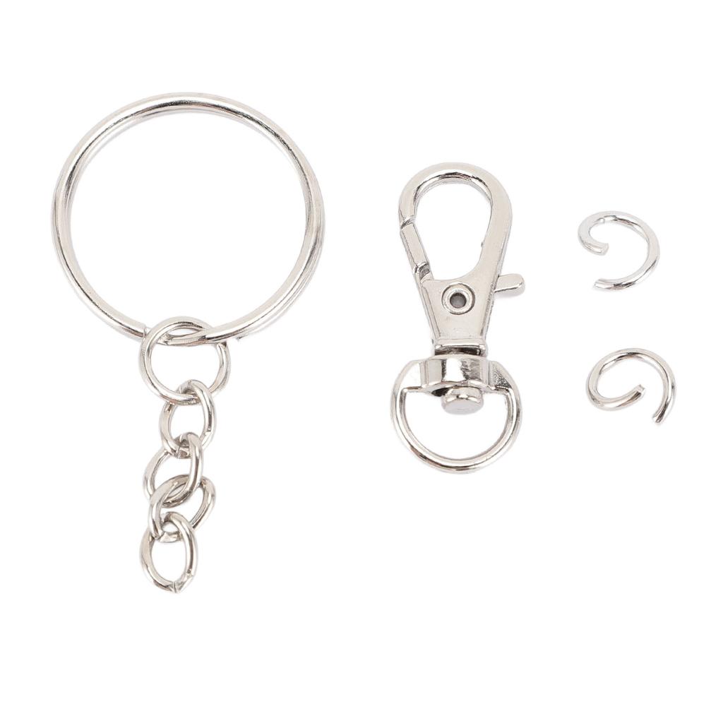 200 шт. набор брелоков цинковый сплав глянцевый серебряный портативный набор брелоков для подвешивания фотографий ожерелье Makin