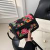 Этнический стиль большой цветок маленькая квадратная женская сумка модная печатная сумка-мессенджер сумка через плечо