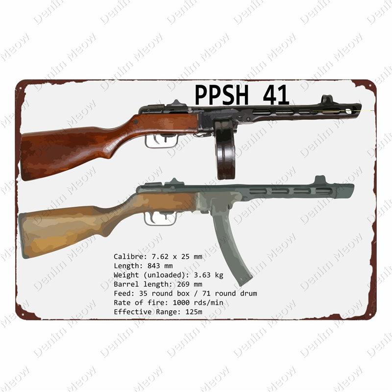 Винтажная металлическая табличка Узи, Плакат, Бар, Клуб, Кафе, Декоративная тарелка для комнаты, Жестяная картина с изображением винтовки, Для военных фанатов, Настенные наклейки