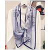 Silk Mulberry Silk Silk Scarf Plain And Elegant Water Ink Bamboo Silk Scarf Women'S Double Crepe Scarf Shawl