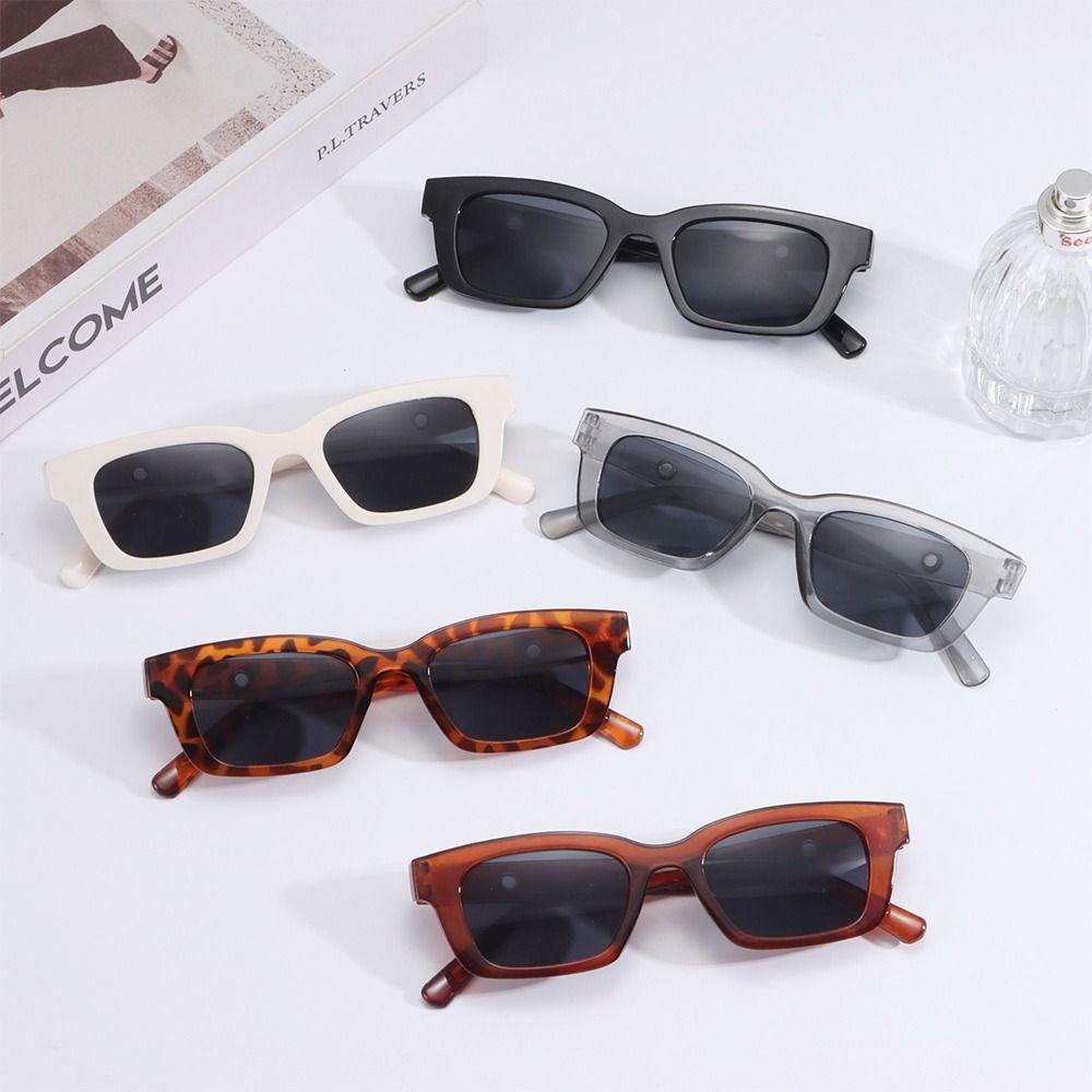 UV400 Protection Retro Sun Glasses Trendy Style Ladies Eyeglasses Rectangle Sunglasses