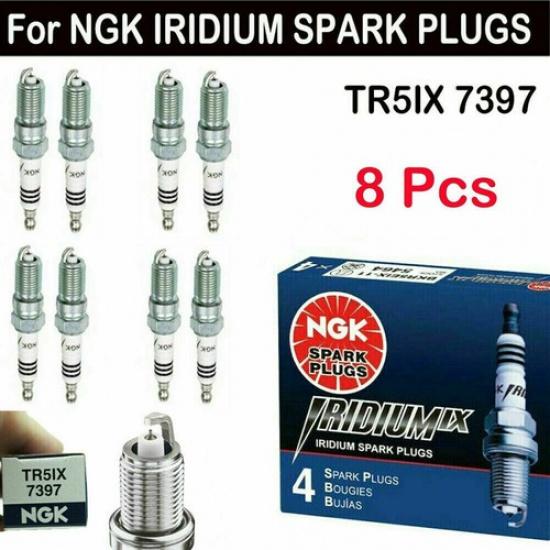 NGK TR5IX 7397 Свечи зажигания Iridium IX | Бензин | Комплект из 8 шт. | Для Ford GM Cadillac Chevrolet | 0755559830027