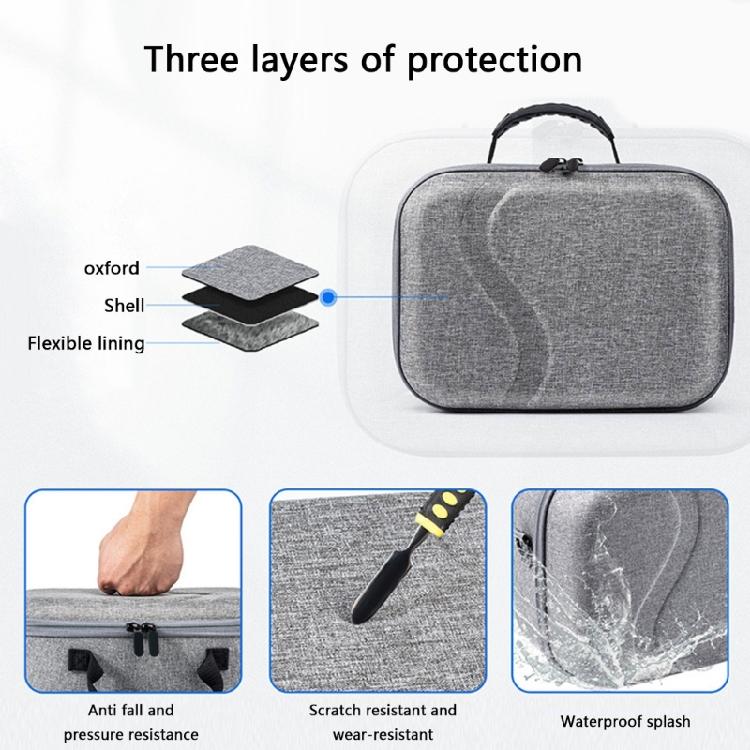 Жесткий чехол для переноски для аксессуаров Quest3 VR Большой чехол для VR-гарнитур и контроллеров, Ручной дорожный чехол